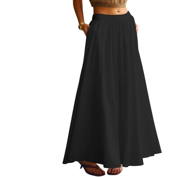 NWT LUXURY minimalist lovers COMMENSE full maxi skirt black S - Picture 1 of 8
